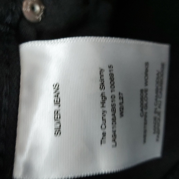 Silver Jeans Curvy High Rise Skinny Jeans for Women in Black - Picture 12 of 12